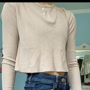 Henley crop top